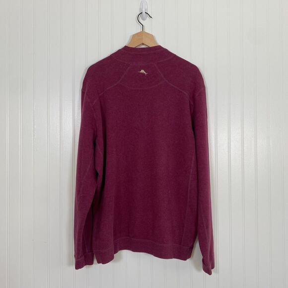 Tommy Bahama Mens 1/4 Zip Pullover Sweater Size L Reversible Preppy Golf Coach - Picture 8 of 10